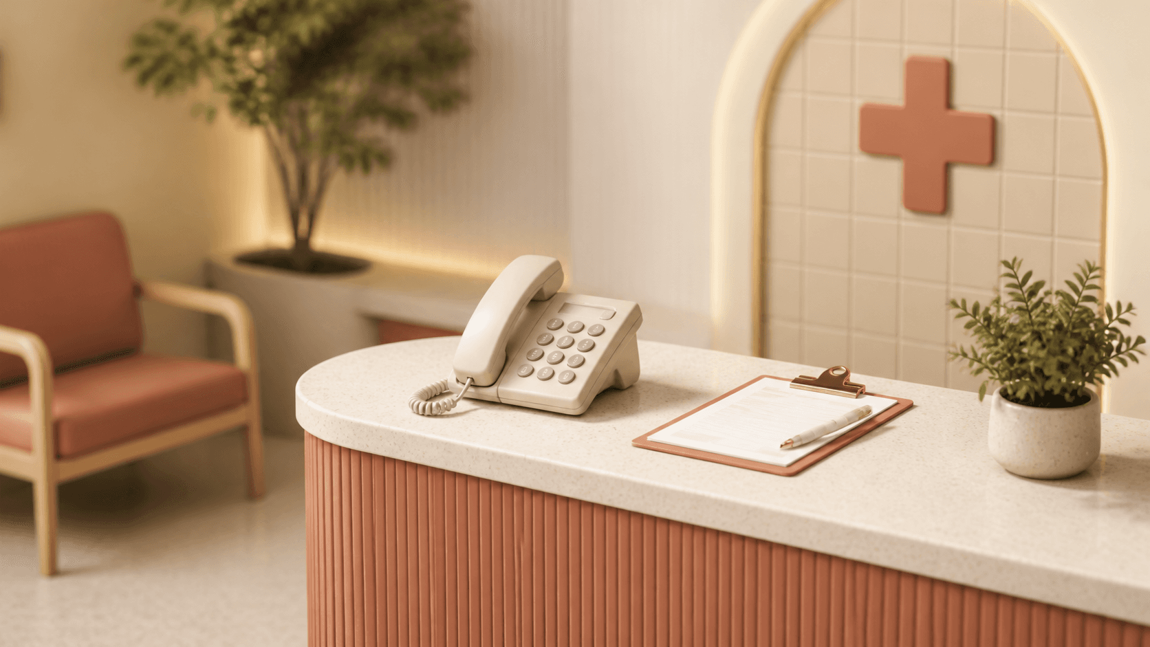 AI receptionist for clinics visual