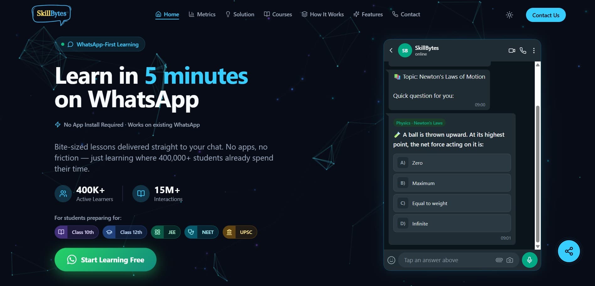 SkillBytes AI Learning Platform preview