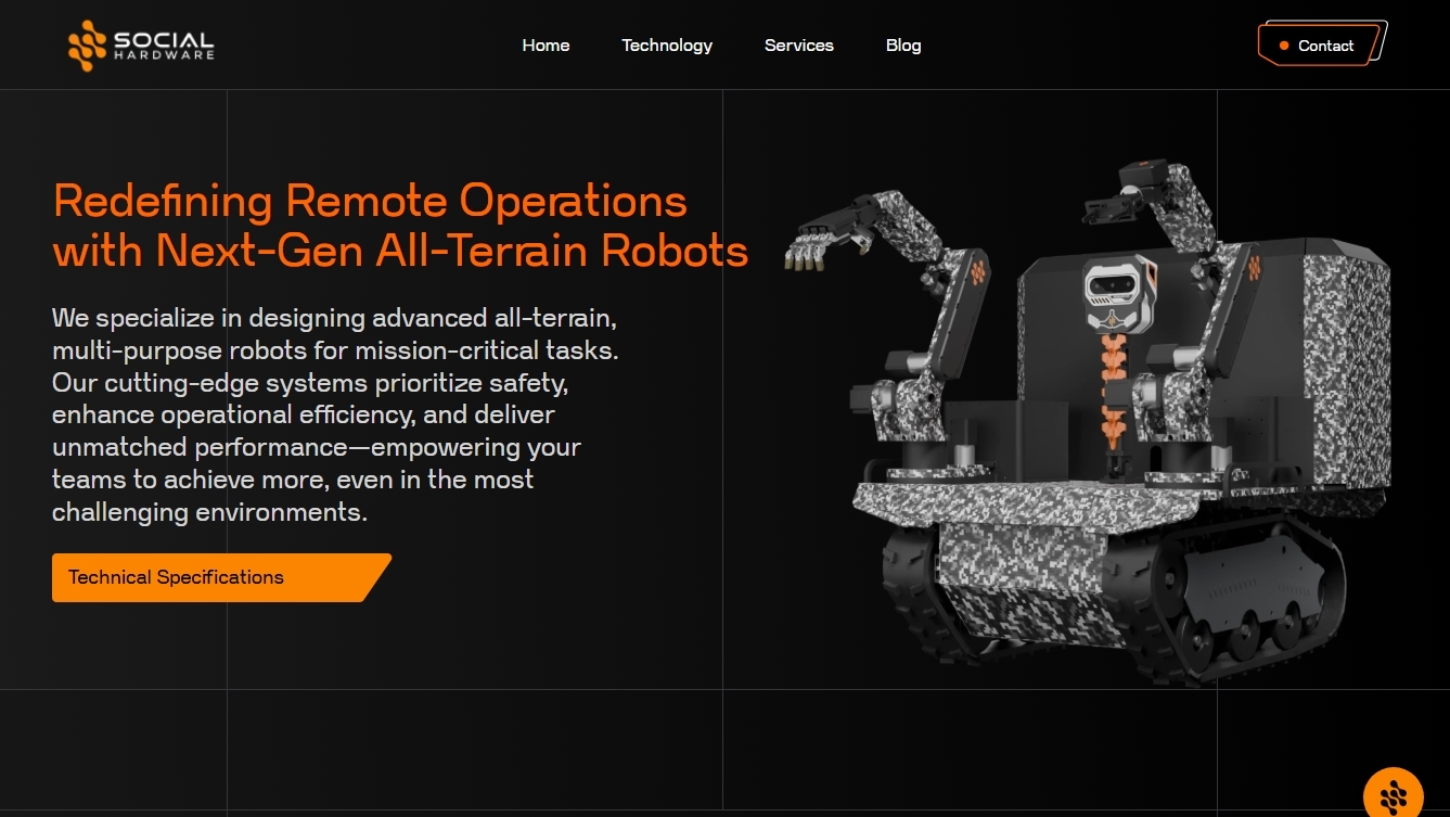 Social Hardware Landing Page