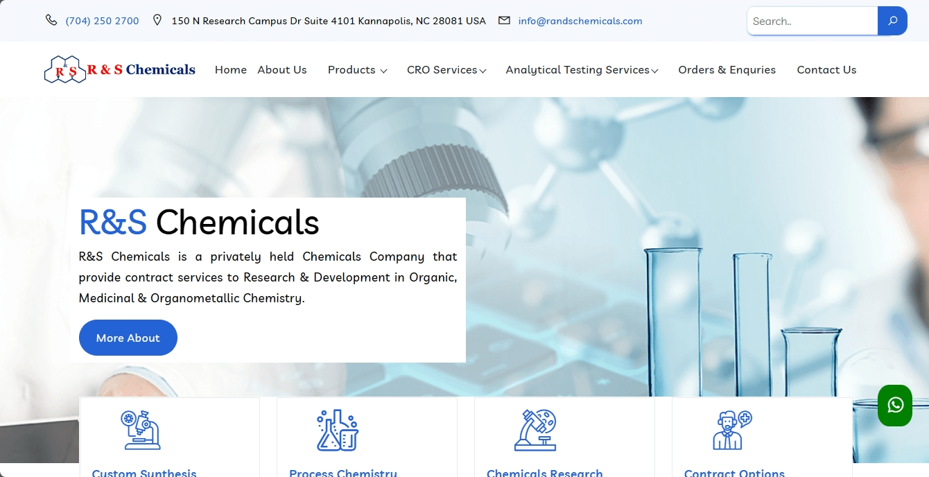 RS Chemicals Landing Page