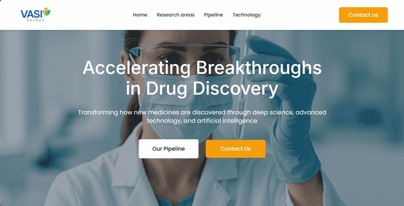 Vasi Pharma Landing Page