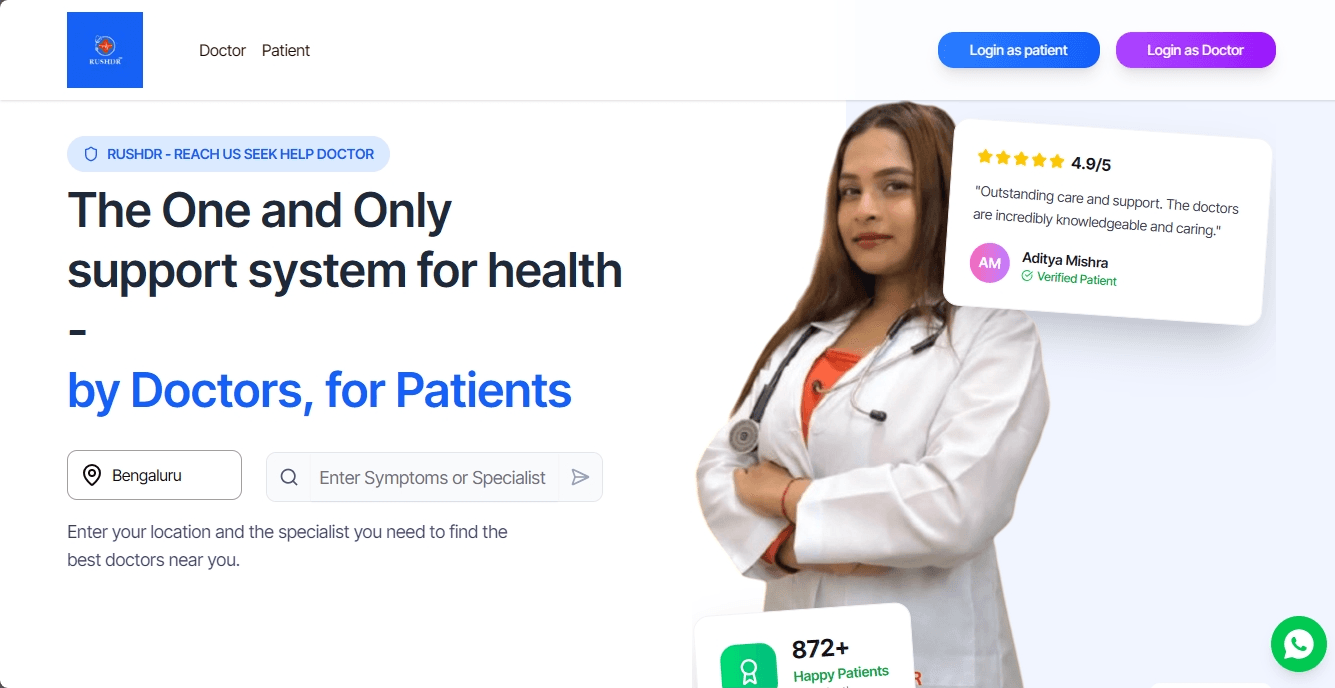 Rushdr Landing Page